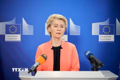 Chủ tịch Ủy ban châu Âu Ursula von der Leyen. (Ảnh: AFP/TTXVN)