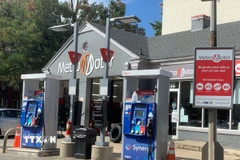 Một trạm xăng ở trung tâm thủ đô Washington DC. (Ảnh: Ngọc Quang/TTXVN)