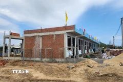 Khu tái định cư cho người dân bị thiên tai ở xã Đề Gi. (Ảnh: Sỹ Thắng/TTXVN)
