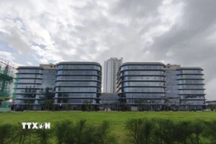 Trụ sở Cơ quan điều hành IFC Đà Nẵng đã được hoàn thiện về cơ sở hạ tầng, văn phòng làm việc. (Ảnh: Quốc Dũng/TTXVN)