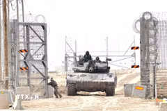 Binh sỹ Israel được triển khai tại khu vực miền Nam nước này, gần biên giới với Gaza, ngày 20/3/2025. (Ảnh: THX/TTXVN)