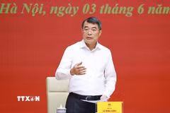 Ủy viên Bộ Chính trị, Bí thư Đảng ủy, Thủ tướng Chính phủ Lê Minh Hưng chủ trì Hội nghị lần thứ nhất Ban Chấp hành Đảng bộ Chính phủ. (Ảnh: Dương Giang/TTXVN)