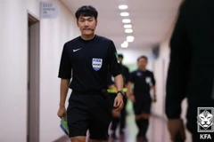 Trọng tài Choi Hyun-jai bắt chính trận U23 Việt Nam-U23 Jordan. (Nguồn: KFA)