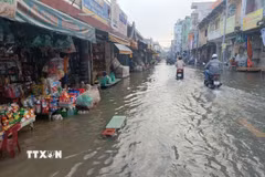 Đông Nam Bộ có khả năng xuất hiện một đợt triều cường. (Ảnh: Dương Chí Tưởng/TTXVN)