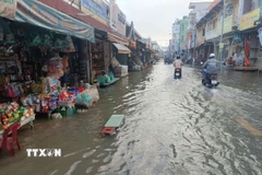 Đông Nam Bộ có khả năng xuất hiện một đợt triều cường. (Ảnh: Dương Chí Tưởng/TTXVN)