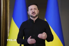 Tổng thống Ukraine Volodymyr Zelensky. (Ảnh: Kyodo/TTXVN)