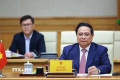 Thủ tướng Phạm Minh Chính tiếp Bộ trưởng Ngoại giao, Quốc phòng, Công an Trung Quốc sang dự Hội nghị lần thứ nhất, Cơ chế đối thoại chiến lược “3+3.” (Ảnh: Dương Giang/TTXVN)