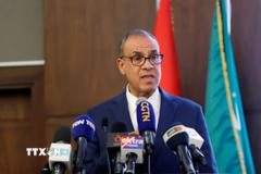 Ngoại trưởng Ai Cập Badr Abdelatty phát biểu tại Cairo. (Ảnh: THX/TTXVN)