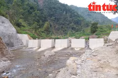 Đập Sabo đầu tiên tại lưu vực suối Nặm Păm (huyện Mường La, Sơn La). (Nguồn: Báo Tin tức/TTXVN)