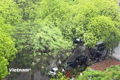 Hà Nội và nhiều tỉnh thành trên cả nước có mưa. (Ảnh: Vietnam+)