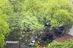 Hà Nội và nhiều tỉnh thành trên cả nước có mưa. (Ảnh: Vietnam+)