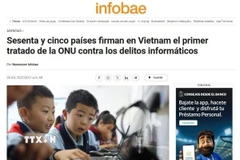 Ảnh chụp màn hình bài viết trên tờ Infobae của Argentina. (Ảnh: TTXVN phát)