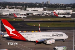 Máy bay của hãng hàng không Qantas (Australia). (Ảnh: THX/TTXVN)