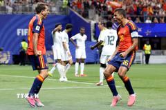 Tây Ban Nha có chiến thắng đầu tiên tại World Cup 2026. (Ảnh: AFP/TTXVN)