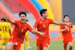 U23 Việt Nam quyết tâm giành kết quả tốt ở ngày ra quân. (Ảnh: Minh Quyết/TTXVN)