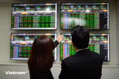 HNX-Index tăng điểm. (Ảnh: Vietnam+)