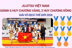 Jujitsu Việt Nam giành 6 huy chương Vàng tại giải vô địch thế giới