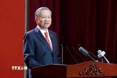 Tổng Bí thư Tô Lâm phát biểu chỉ đạo đại hội. (Ảnh: Thanh Vũ/TTXVN)