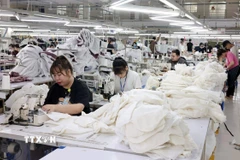 May hàng xuất khẩu. (Ảnh: Trần Việt/TTXVN)