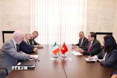 Chủ tịch Quốc hội Trần Thanh Mẫn gặp Chủ tịch Hạ viện Ireland Verona Murphy. (Ảnh: Doãn Tấn/TTXVN)