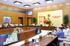 Chủ tịch Quốc hội Trần Thanh Mẫn phát biểu bế mạc Phiên họp. (Ảnh: Doãn Tấn/TTXVN)