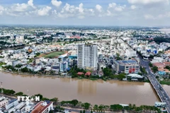 Phường Long Xuyên được định hướng trở thành trung tâm kinh tế-dịch vụ hiện đại của tỉnh An Giang. (Ảnh: Thanh Sang/TTXVN)