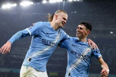 Man City lại thu hẹp khoảng cách với Arsenal xuống còn 3 điểm. (Nguồn: Getty Images)