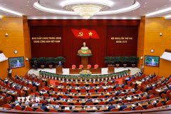 Hội nghị lần thứ hai Ban Chấp hành Trung ương Đảng khóa XIV. (Ảnh: Doãn Tấn/TTXVN)