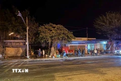 Hiện trường vụ cháy. (Ảnh: TTXVN phát)