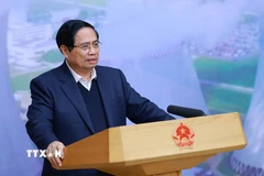 Thủ tướng Phạm Minh Chính chủ trì Phiên họp lần thứ tư của Ban Chỉ đạo xây dựng nhà máy điện hạt nhân. (Ảnh: Dương Giang/TTXVN)