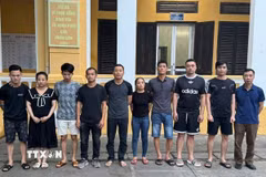 Các đối tượng của vụ án. (Ảnh: TTXVN phát)