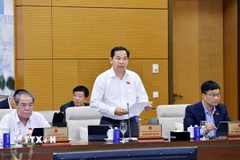 Tổng Thư ký Quốc hội, Chủ nhiệm Văn phòng Quốc hội Lê Quang Mạnh phát biểu. (Ảnh: Doãn Tấn/TTXVN)