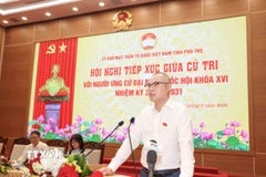 Ông Phạm Đại Dương, Bí thư Tỉnh ủy Phú Thọ phát biểu tại hội nghị. (Ảnh: Nguyễn Thảo/TTXVN)