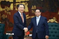 Thủ tướng Phạm Minh Chính tiếp ông Bakytzhan Sagintayev, Chủ tịch Hội đồng Ủy ban Kinh tế Á-Âu (EEK). (Ảnh: Dương Giang/TTXVN)