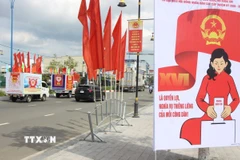 Cà Mau đang sẵn sàng cho ngày hội non sông sắp tới. (Ảnh: Chanh Đa/TTXVN)