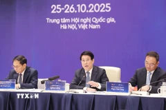 Chủ tịch nước Lương Cường phát biểu tại cuộc họp. (Ảnh: Lâm Khánh/TTXVN)