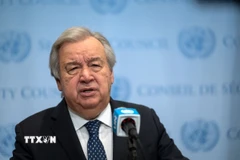 Tổng Thư ký Liên hợp quốc Antonio Guterres phát biểu tại New York, Mỹ. (Ảnh: THX/TTXVN)