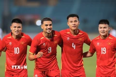 Đội tuyển Việt Nam sẵn sàng cho trận đấu với Malaysia. (Ảnh: Minh Quyết/TTXVN)