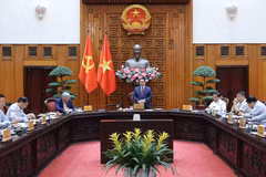 Thủ tướng Chính phủ Phạm Minh Chính chủ trì cuộc họp của Thường trực Chính phủ về công tác chuẩn bị triển khai dự án xây dựng kho dự trữ quốc gia dầu thô tại Nghi Sơn (Thanh Hóa). (Nguồn: Báo Chính phủ)