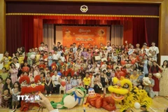 Đêm hội Tết Trung Thu của các bé Việt Nam tại khu vực Tokyo. (Ảnh: Phạm Tuân/TTXVN)