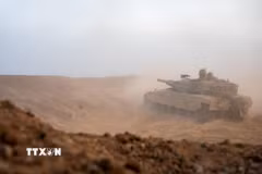 Xe tăng của quân đội Israel. (Ảnh minh họa: THX/TTXVN)