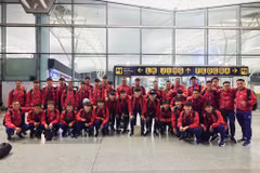 U17 Việt Nam lên đường sang Saudi Arabia dự giải U17 châu Á. (Nguồn: VFF)