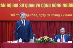 Tổng Bí thư Tô Lâm phát biểu. (Ảnh: Thống Nhất/TTXVN)