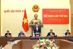 Chủ tịch Quốc hội Trần Thanh Mẫn chủ trì Hội nghị lần thứ hai Ban Chấp hành Đảng bộ Quốc hội nhiệm kỳ 2025-2030. (Ảnh: Doãn Tấn/TTXVN)