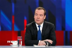 Phó Chủ tịch Hội đồng An ninh Liên bang Nga - cựu Tổng thống Dmitry Medvedev. (Ảnh: AFP/TTXVN)