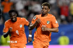 Amad Diallo tỏa sáng mang chiến thắng về cho Cote D'ivoire. (Ảnh: AFP/TTXVN)