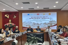 Hội thảo khoa học quốc tế với chủ đề "Sưu tập tư liệu ảnh EFEO - Tiềm năng Di sản." (Ảnh: Thanh Hương/TTXVN)