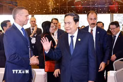 Chủ tịch Quốc hội Trần Thanh Mẫn dự Phiên khai mạc Tọa đàm chính sách thúc đẩy hợp tác Việt Nam-Thổ Nhĩ Kỳ. (Ảnh: Doãn Tấn/TTXVN)