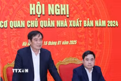 Ông Phan Xuân Thủy, Phó Trưởng Ban Tuyên giáo Trung ương phát biểu chỉ đạo hội nghị. (Ảnh: Phương Hoa/TTXVN)