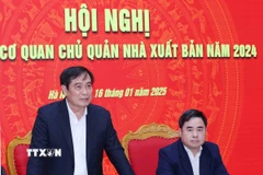 Ông Phan Xuân Thủy, Phó Trưởng Ban Tuyên giáo Trung ương phát biểu chỉ đạo hội nghị. (Ảnh: Phương Hoa/TTXVN)